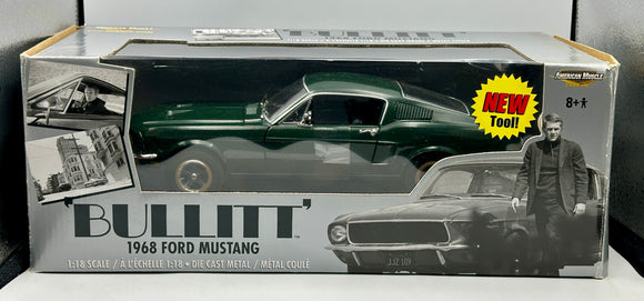 1:18 'Bullitt' 1968 Ford Mustang -- Dark Green -- American Muscle