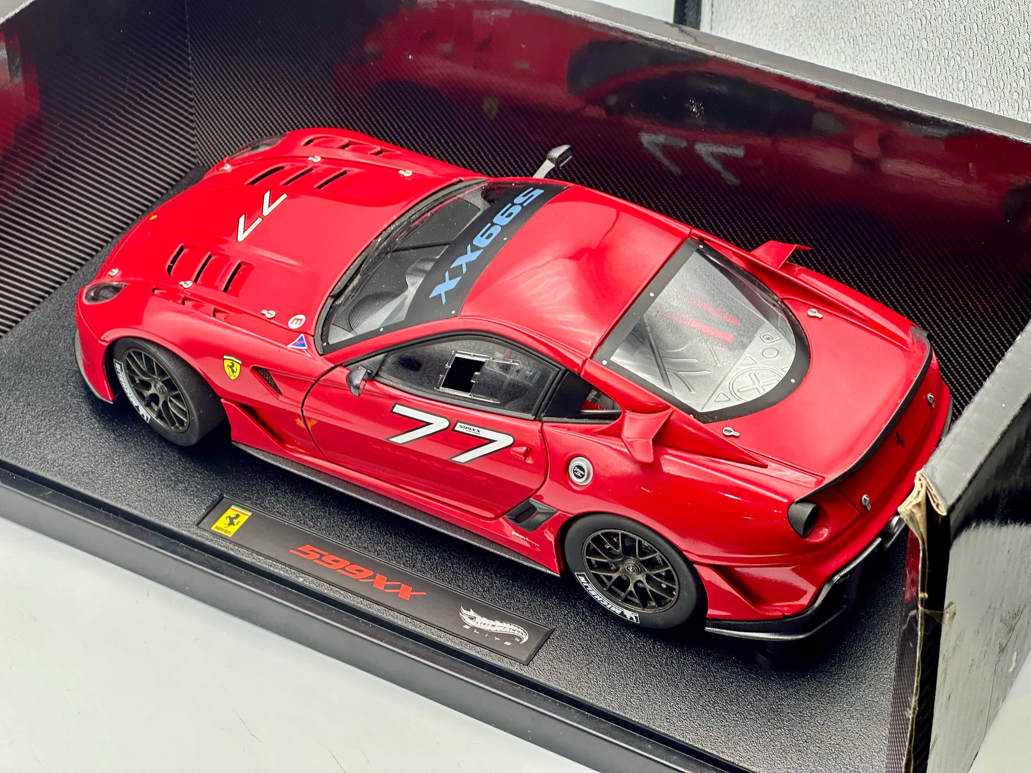 1:18 Ferrari 599XX -- #77 Red -- Hot Wheels Elite V7438 1:18 Ferrari 599XX -- #77 Red -- Hot Wheels Elite V7438