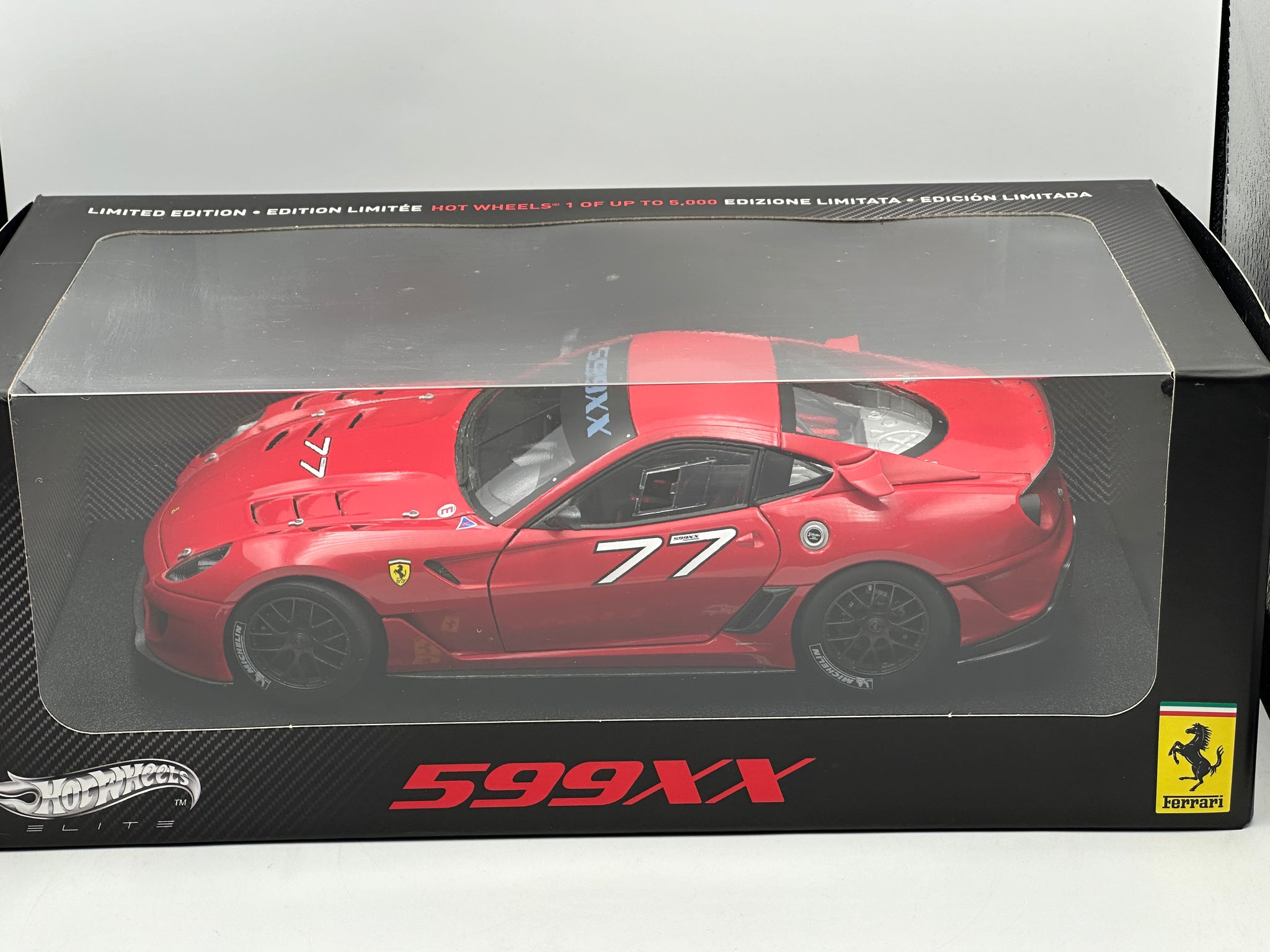1:18 Ferrari 599XX -- #77 Red -- Hot Wheels Elite V7438 1:18 Ferrari 599XX -- #77 Red -- Hot Wheels Elite V7438
