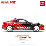 1:64 Toyota GR 86 -- ADVAN Red/Black -- Pop Race