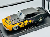 1:18 1968 Chevrolet Camaro -- Matte Black w/ Yellow Flames -- JADA SH