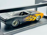 1:18 1968 Chevrolet Camaro -- Matte Black w/ Yellow Flames -- JADA SH