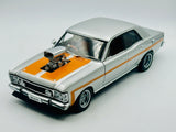 1:18 Ford XW Falcon GTHO Street Machine -- Silver w/Orange "Beast" -- Biante