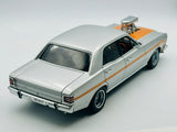 1:18 Ford XW Falcon GTHO Street Machine -- Silver w/Orange "Beast" -- Biante