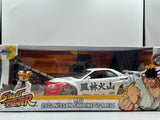 1:24 Street Fighter - Ryu w/Nissan Skyline R34 GT-R -- JADA