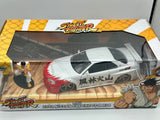 1:24 Street Fighter - Ryu w/Nissan Skyline R34 GT-R -- JADA