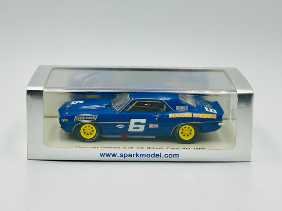 1:43 1969 Mark Donohue - Trans-Am Champion - #6 Sunoco Chevrolet Camaro -- Spark