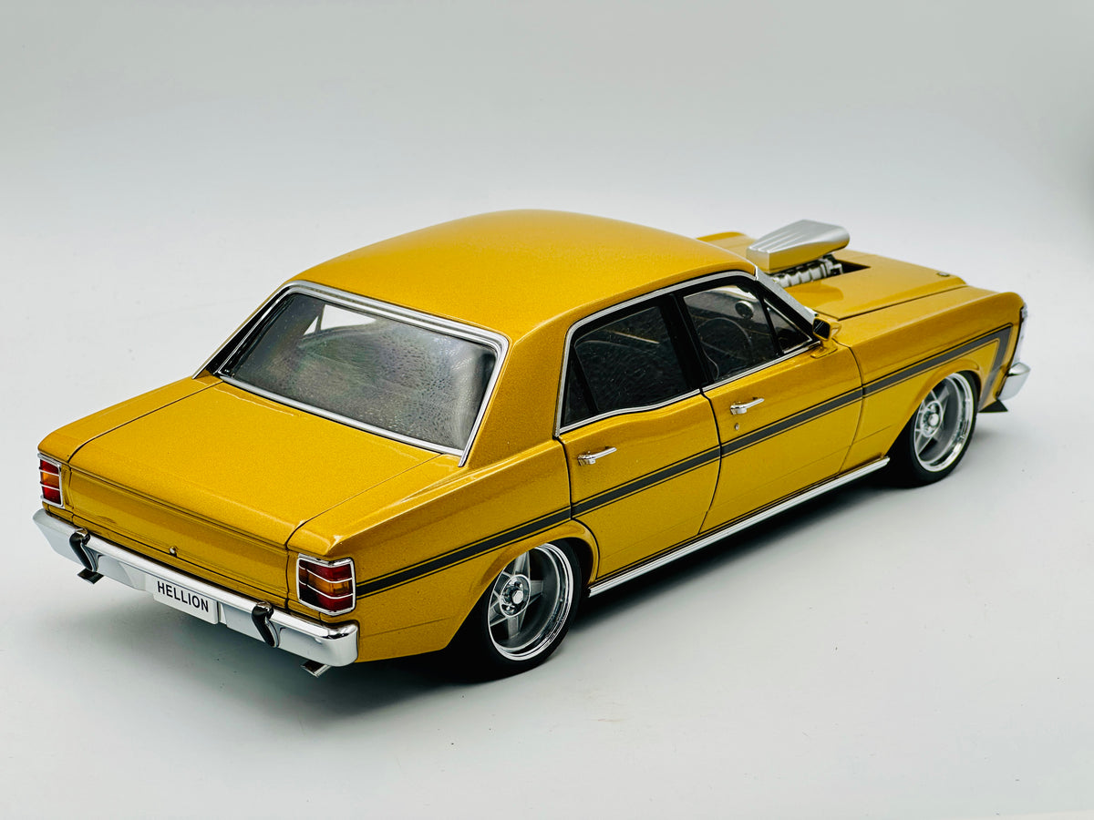 1:18 Ford XW Falcon Street Machine -- Gold w/Black Stripes -- Biante/A