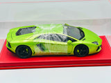 1:18 Lamborghini Aventador LP700-4 -- Green -- AUTOart in Display Case