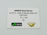 1:43 Holden FC Standard Wagon -- Light Green -- Armco Model Cars