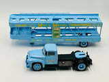 1:43 1956 Ford F600 Transporter Truck -- Light Blue -- Armco Model Cars