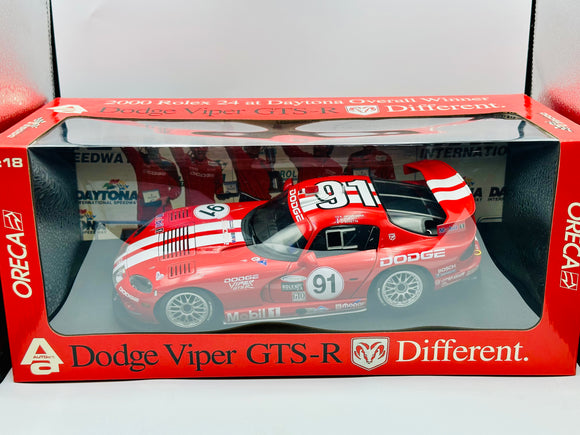 1:18 2000 Rolex 24 Hour at Daytona Winner - #91 Dodge Viper GTSR - AUTOart 80045