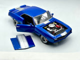 1:18 1969 Chevrolet Camaro -- 1320 Drag Kings -- Blue -- GMP