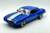 1:18 1969 Chevrolet Camaro -- 1320 Drag Kings -- Blue -- GMP