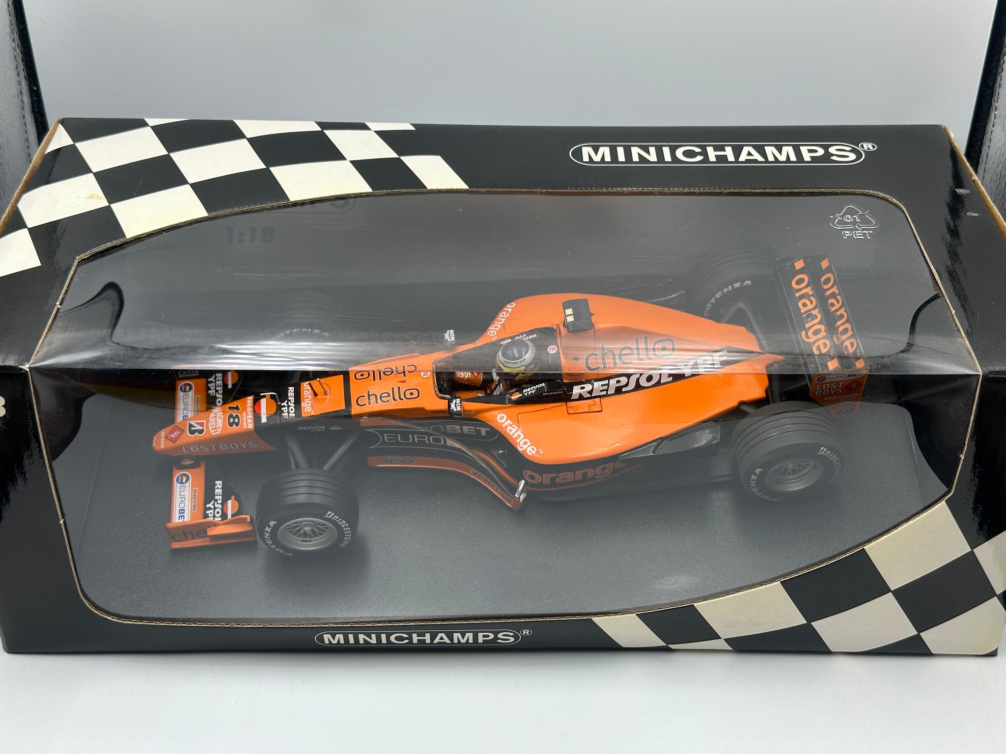 【ミニチャンプス　アロウズ　A21 2000年1/18】 1:18 2000 Pedro de la Rosa -- #18 Arrows Supertec A21 -- Minichamps F1