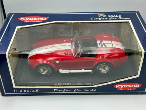 1:18 Shelby Cobra 427 S/C -- Red w/White Stripes -- Kyosho