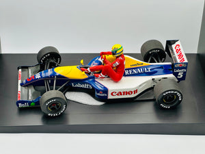 1:18 1991 Nigel Mansell w/Ayrton Senna Riding -- Williams FW14 -- Mini