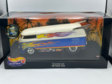 1:18 VW Kombi -- Custom Drag Bus - Blue/White w/Flames -- Hot Wheels