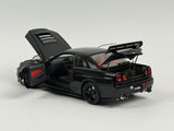 1:18 Nissan R34 Skyline GTR Z-Tune -- Black Pearl -- Motorhelix M83406