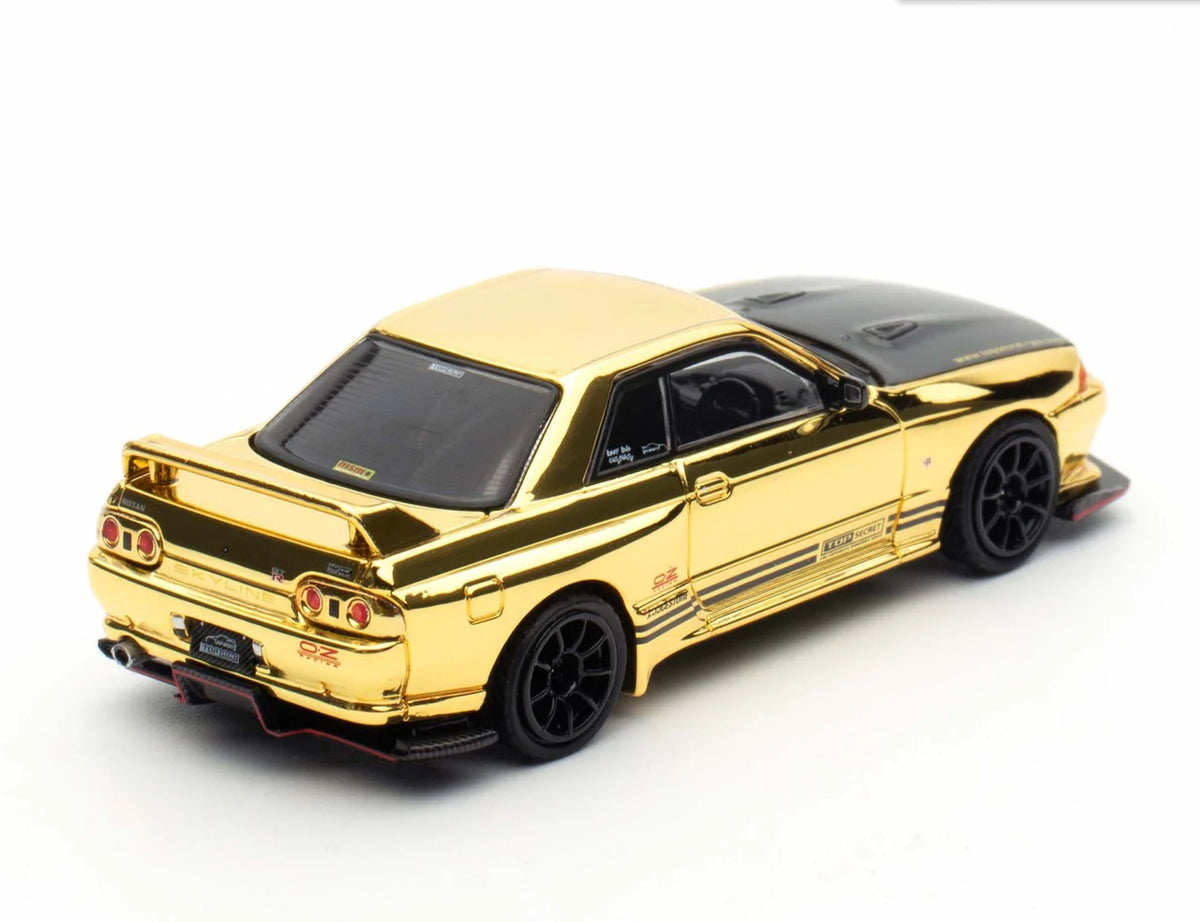 1:64 Nissan Skyline GT-R (R32) TOP SECRET -- Chrome Gold -- INNO64 Exp