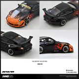 (Pre-Order) 1:64 RWB 997 (Porsche 911) -- Black w/Orange Flames -- INNO64