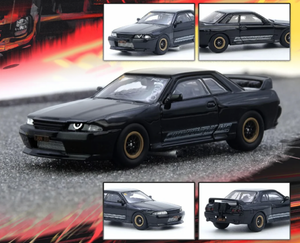 希少 INNO64 日産 スカイライン GT-R R32 ブラック イノモデル Inno64 Nissan Skyline GT-R R32 Matt Black (1:64 Scale) – AGR Models