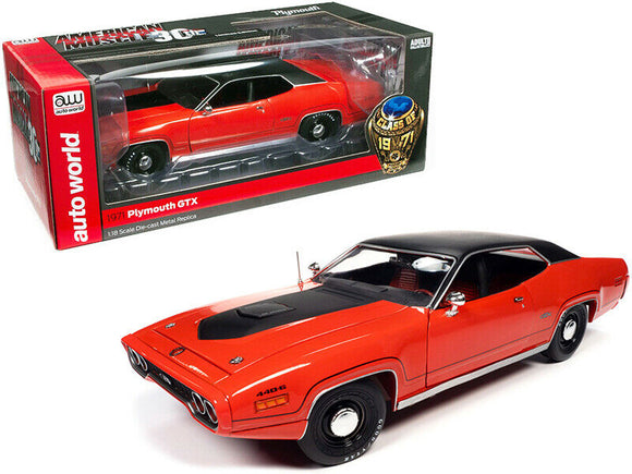 1:18 1971 Plymouth GTX (Class of 1971) -- Red/Black -- American Muscle