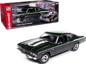 1:18 1969 Chevrolet Chevelle Yenko -- Dark Green -- American Muscle