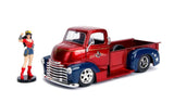 1:24 Wonder Woman w/1952 Chevrolet COE Pickup -- Red/Blue -- JADA