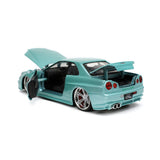 1:24 Brian's Nissan Skyline R34 GT-R -- Turquoise -- Fast & Furious JADA