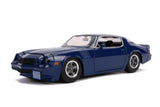 1:24 Billy's 1979 Chevrolet Camaro Z28 w/Coin -- Blue -- JADA: Stranger Things