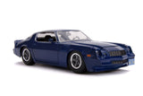 1:24 Billy's 1979 Chevrolet Camaro Z28 w/Coin -- Blue -- JADA: Stranger Things