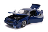1:24 Billy's 1979 Chevrolet Camaro Z28 w/Coin -- Blue -- JADA: Stranger Things