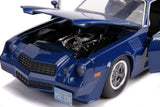 1:24 Billy's 1979 Chevrolet Camaro Z28 w/Coin -- Blue -- JADA: Stranger Things