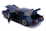 1:24 Billy's 1979 Chevrolet Camaro Z28 w/Coin -- Blue -- JADA: Stranger Things
