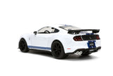 1:24 2020 Ford Mustang Shelby GT500 -- White w/ Blue Stripes -- JADA