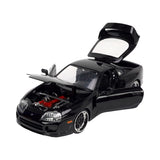 1:24 Brian's Toyota Supra Gloss Black -- Fast & Furious JADA