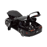 1:24 Brian's Toyota Supra Gloss Black -- Fast & Furious JADA