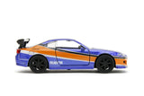 1:32 Han's 2001 Nissan Silvia S15 - Mona Lisa Blue/Orange -- Fast & Furious JADA