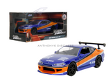 1:32 Han's 2001 Nissan Silvia S15 - Mona Lisa Blue/Orange -- Fast & Furious JADA