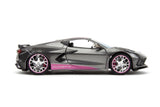 1:24 2020 Chevrolet Corvette Stingray -- Grey/Pink -- JADA: Pink Slips