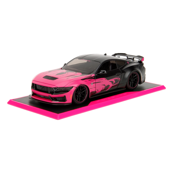 1:24 2024 Ford Mustang Dark Horse -- Pink/Black -- JADA: Pink Slips