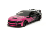 1:24 2024 Ford Mustang Dark Horse -- Pink/Black -- JADA: Pink Slips