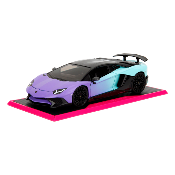 1:24 Lamborghini Aventador SV -- Purple/Blue -- JADA: Pink Slips