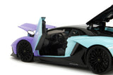 1:24 Lamborghini Aventador SV -- Purple/Blue -- JADA: Pink Slips