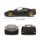 1:24 2020 Chevrolet Corvette Stingray -- Black/Gold -- JADA: Pink Slips