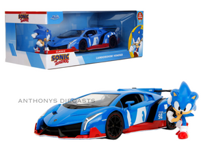 1:24 Sonic The Hedgehog w/Lamborghini Veneno -- JADA