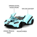 (Pre-Order) 1:24 2017 Ford GT -- Light Blue -- JADA: Pink Slips