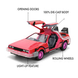 1:24 Back to the Future 1 (Pink) -- Delorean Time Machine -- JADA: Pink Slips