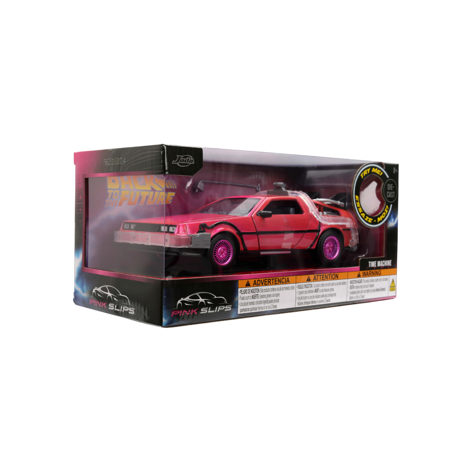 1:24 Back to the Future 1 (Pink) -- Delorean Time Machine -- JADA: Pin